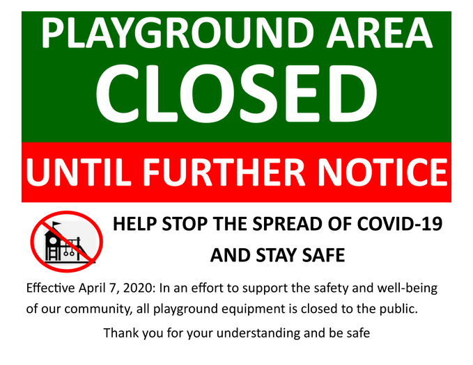 Playground Closure Notice