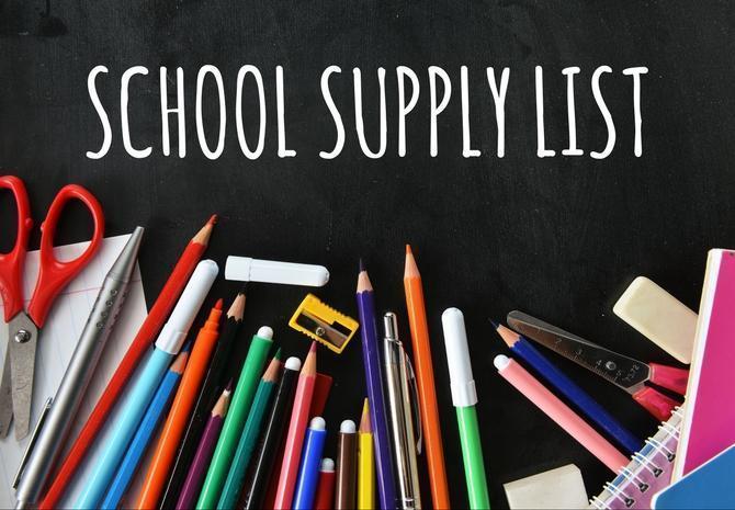 2022-2023 School Supply List