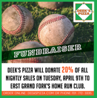Baseball Fundraiser-Deeks Pizza-4/9/19