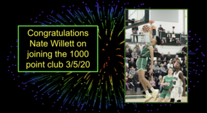 Nathan Willett Joins the 1000 Point Club!