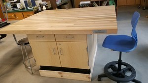 New Work Bench in Art Room Memorial